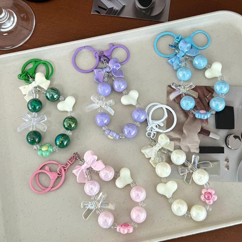 Phone Accessories For Teen Girls - 새로운 캔디 컬러 하트 리본 비즈