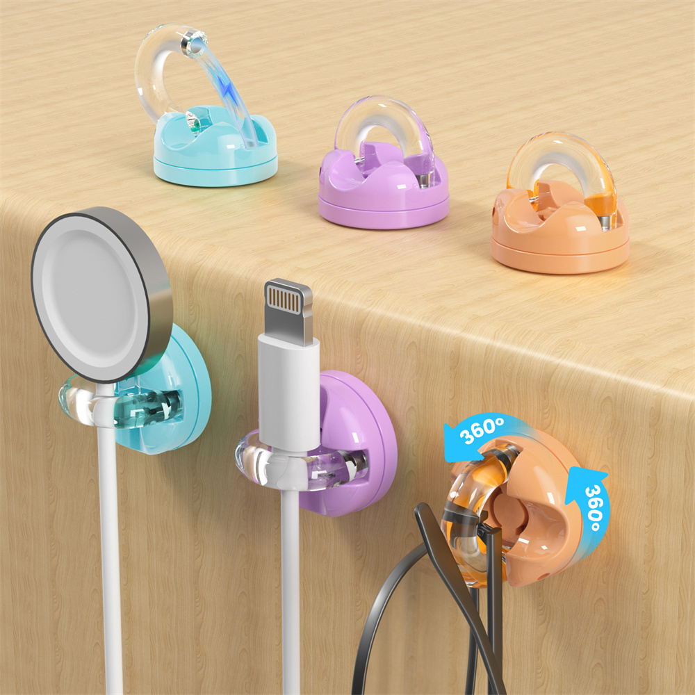 Cable Organizer Magnetic - 6팩 자석식 데이터 케이블 정리대 데스크탑