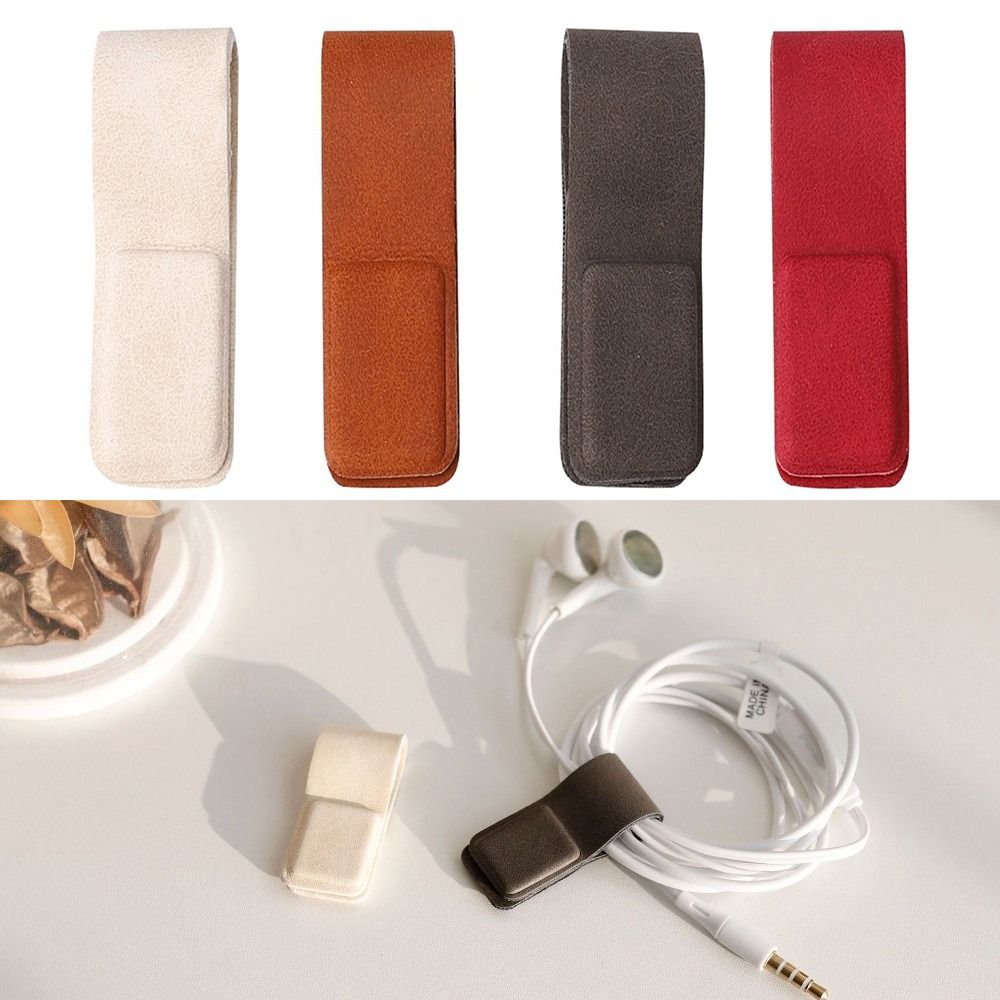 Cable Organizer Magnetic - 새로운 가죽 이어폰 케이블 클립, 유연한