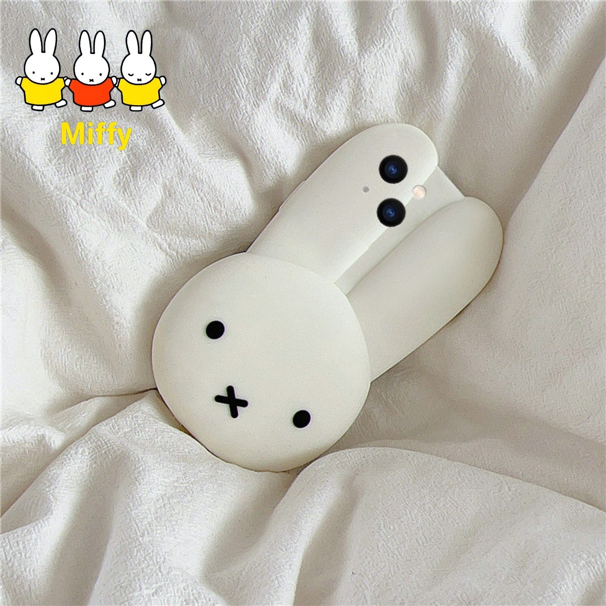 Phone Accessories Images - Miffy 토끼 흰색 실리콘 전화 케이스