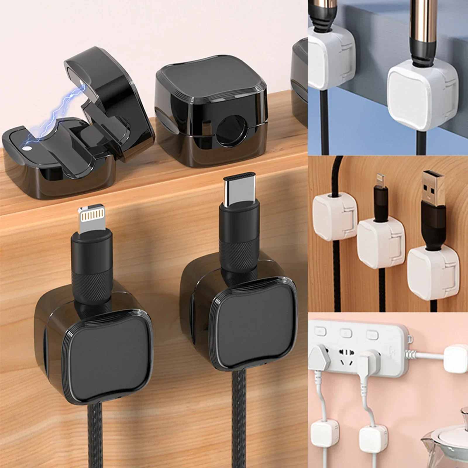 6/12/24PCS 마그네틱 케이블 주최자 클립 케이블 - Cable Organizer Magnetic 리뷰 및 가격