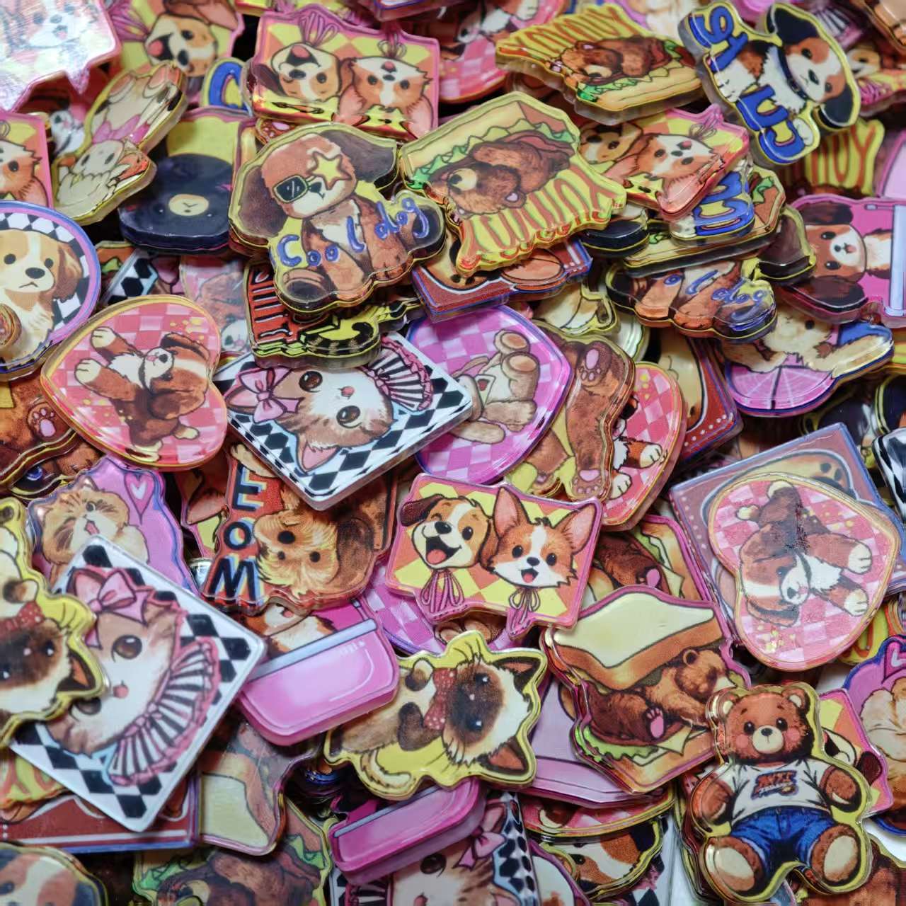 50개/세트 동물 액세서리 랜덤 고양이 강아지 이미지  - Phone Accessories Images 리뷰 및 가격