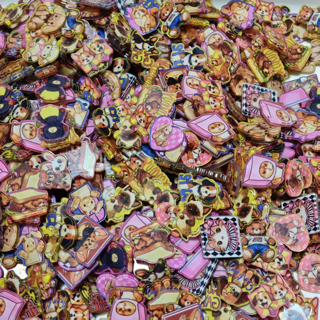 50개/세트 동물 액세서리 랜덤 고양이 강아지 이미지  - Phone Accessories Images 리뷰 및 가격