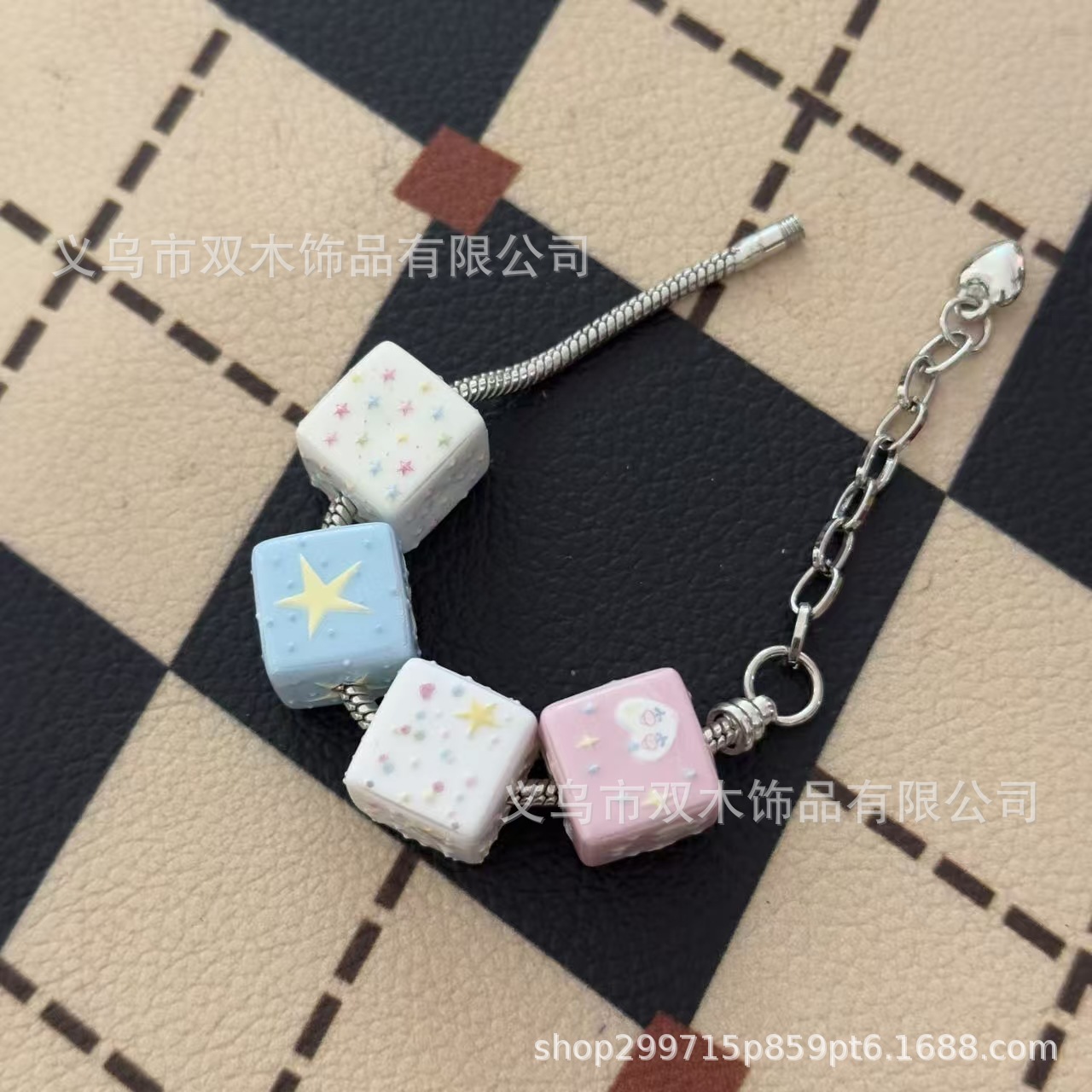 10pcs 14mm 인쇄 된 릴리프 무지개 색상 스타  - Phone Accessories Chain 리뷰 및 가격