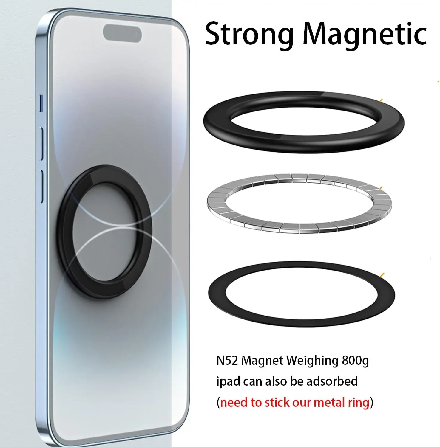 맥세이프 마그네틱 링 홀더 접착식 강력 자석 휴대폰 벽 - Phone Accessories Are 리뷰 및 가격