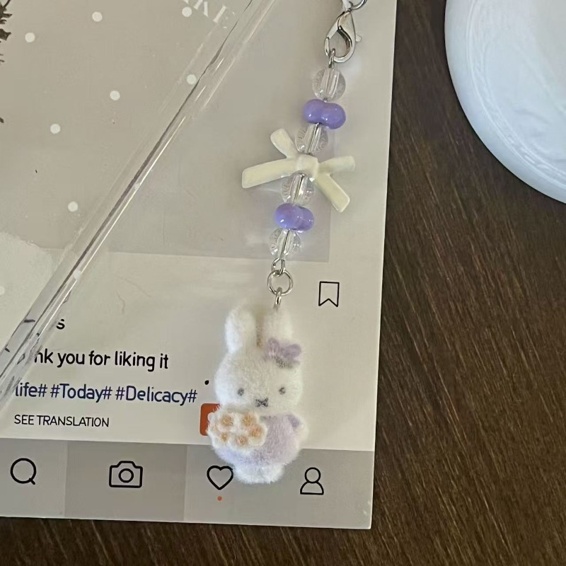 귀여운 미피 토끼 새로운 달콤한 창의적인 만화 패턴 전 - Phone Accessories Chain 리뷰 및 가격