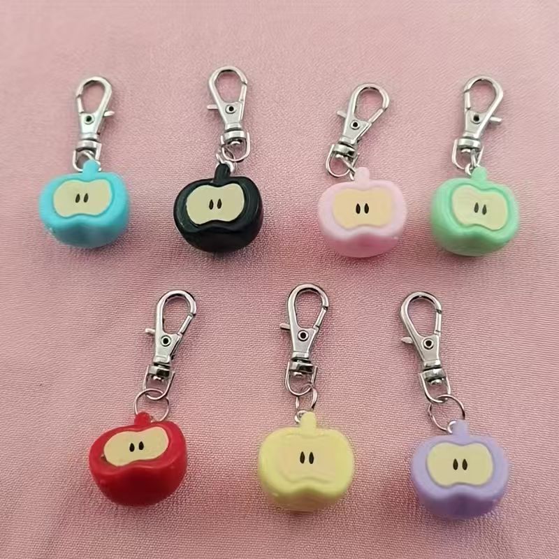 7개의 레진 모조 애플 키체인, 가방 및 휴대폰 액세서 - Phone Accessories Keychain 리뷰 및 가격