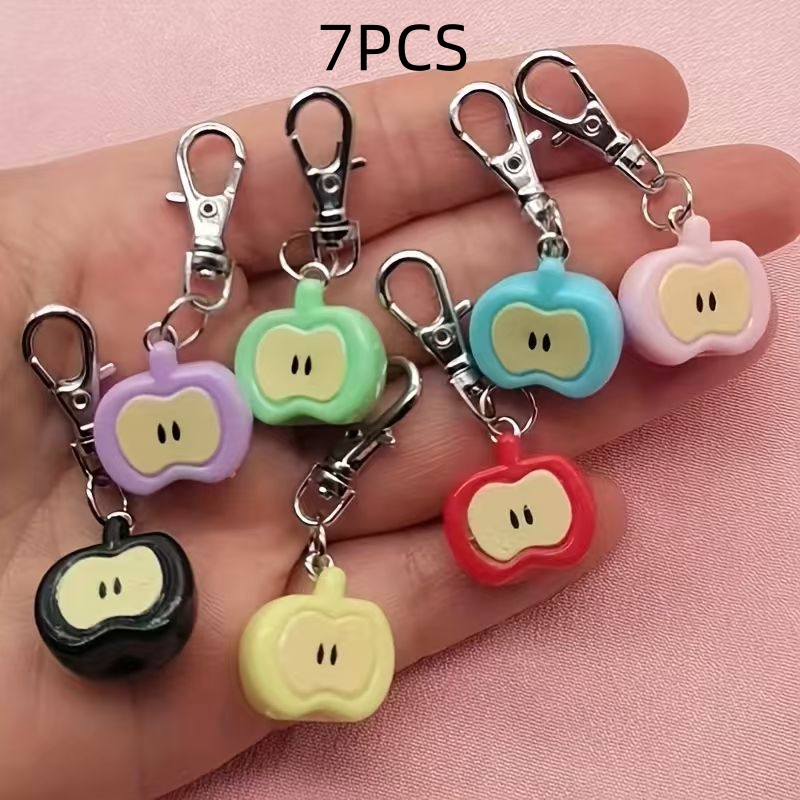 7개의 레진 모조 애플 키체인, 가방 및 휴대폰 액세서 - Phone Accessories Keychain 리뷰 및 가격