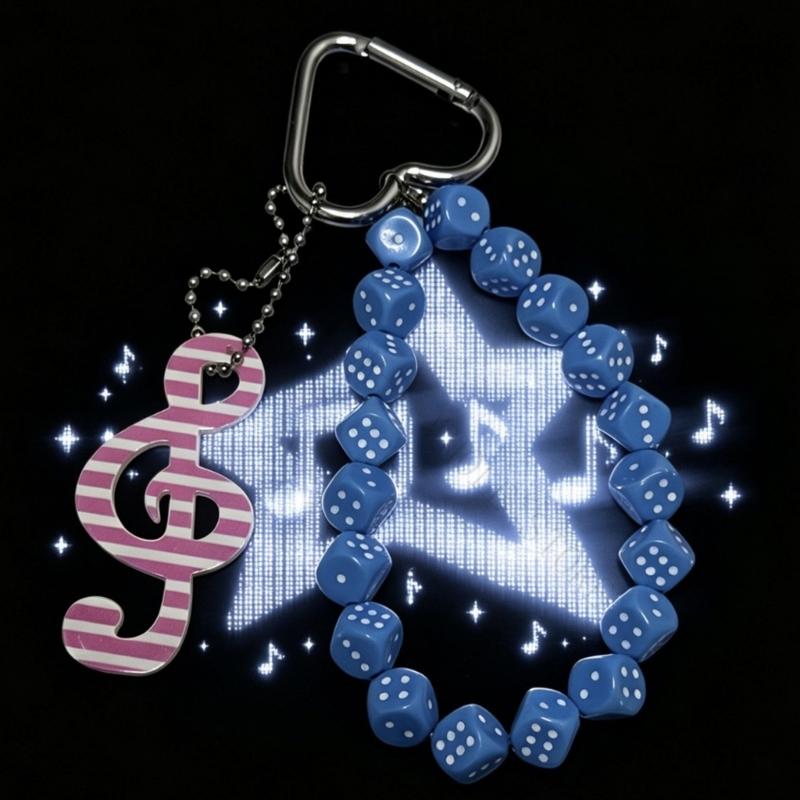R7UF 독특한 손으로 만들어진 파란색 음표 키 체인  - Phone Accessories For Teen Girls 리뷰 및 가격