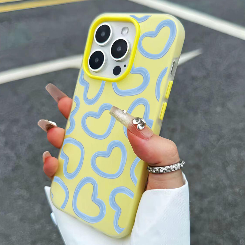 귀여운 유화 하트 패턴 아이폰 17 16 15 14 1 - X Phone Accessories 리뷰 및 가격