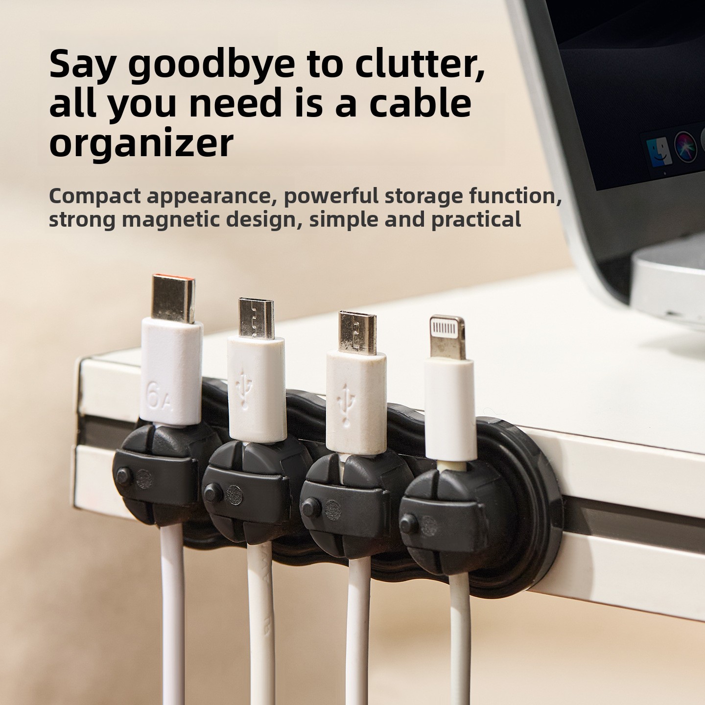 자석식 케이블 정리기 무타공 코드 홀더 데스크탑 침대  - Cable Organizer Magnetic 리뷰 및 가격