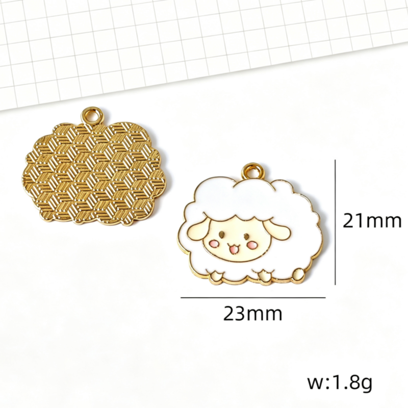 10pcs 만화 귀여운 작은 동물 양 꿀벌 펜던트 DI - Phone Accessories Keychain 리뷰 및 가격