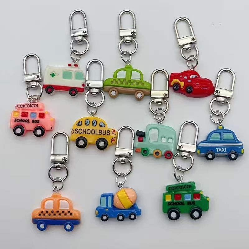 10개입 레진 만화 자동차 열쇠고리, 수하물 및 휴대폰 - Phone Accessories Keychain 리뷰 및 가격