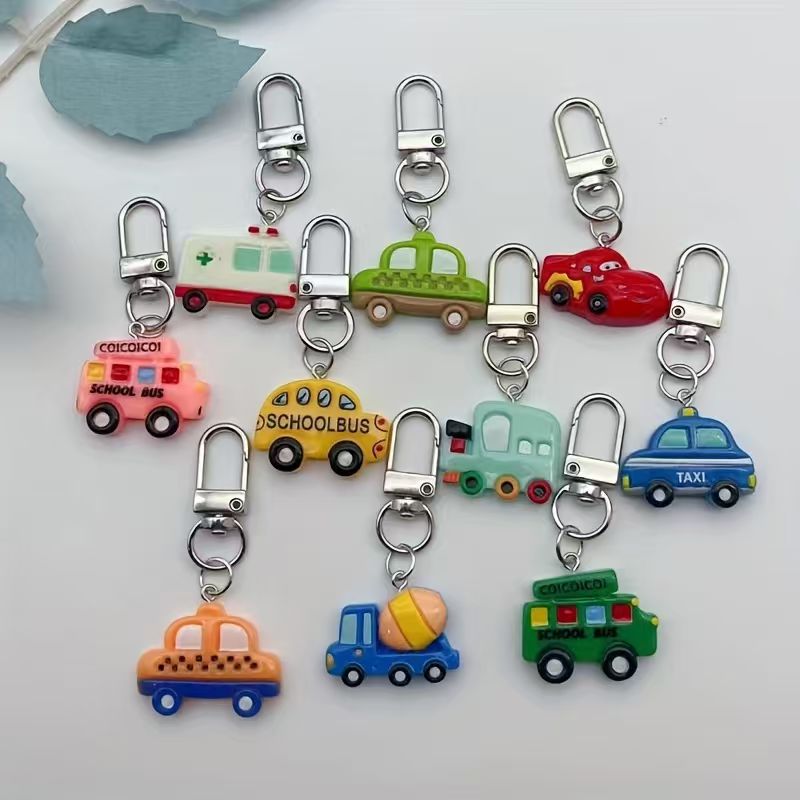 10개입 레진 만화 자동차 열쇠고리, 수하물 및 휴대폰 - Phone Accessories Keychain 리뷰 및 가격