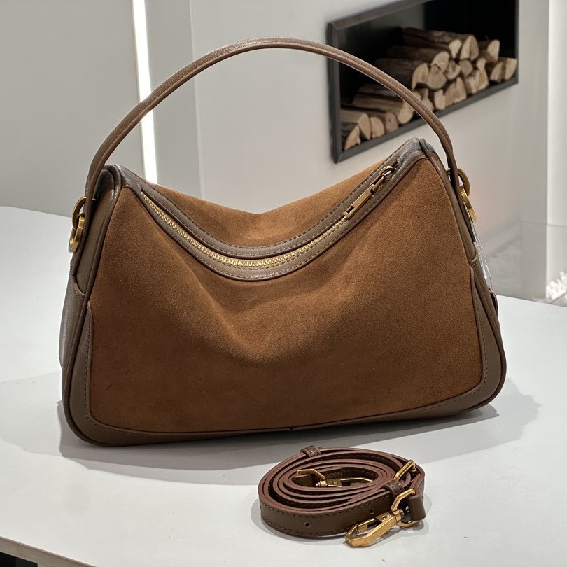 여성용 정품 스웨이드 소 가죽 숄더 백 레트로 대용량  - Phone Accessories Brands 리뷰 및 가격