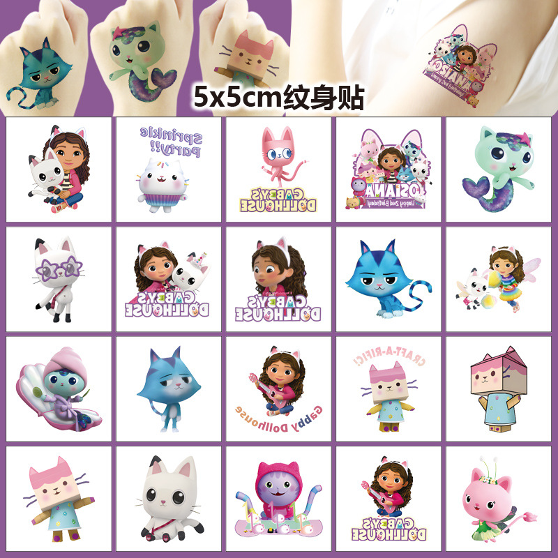 만화 20PCS 귀여운 개비 인형 집 고양이 문신 스티 - Phone Accessories For 11 Year Old Girl 리뷰 및 가격