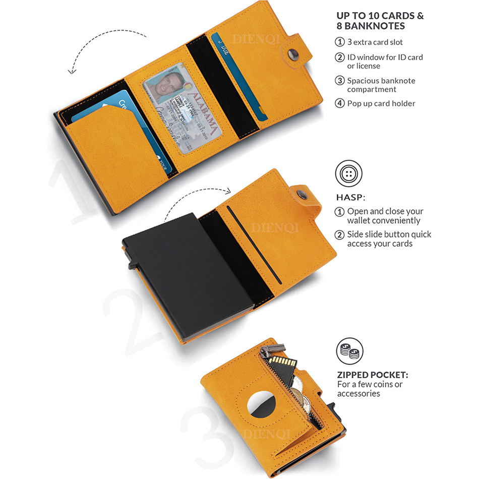 Airtag 지갑 Rfid 신용 카드 소지자 남성용 지 - Airtag Holder Case 리뷰 및 가격